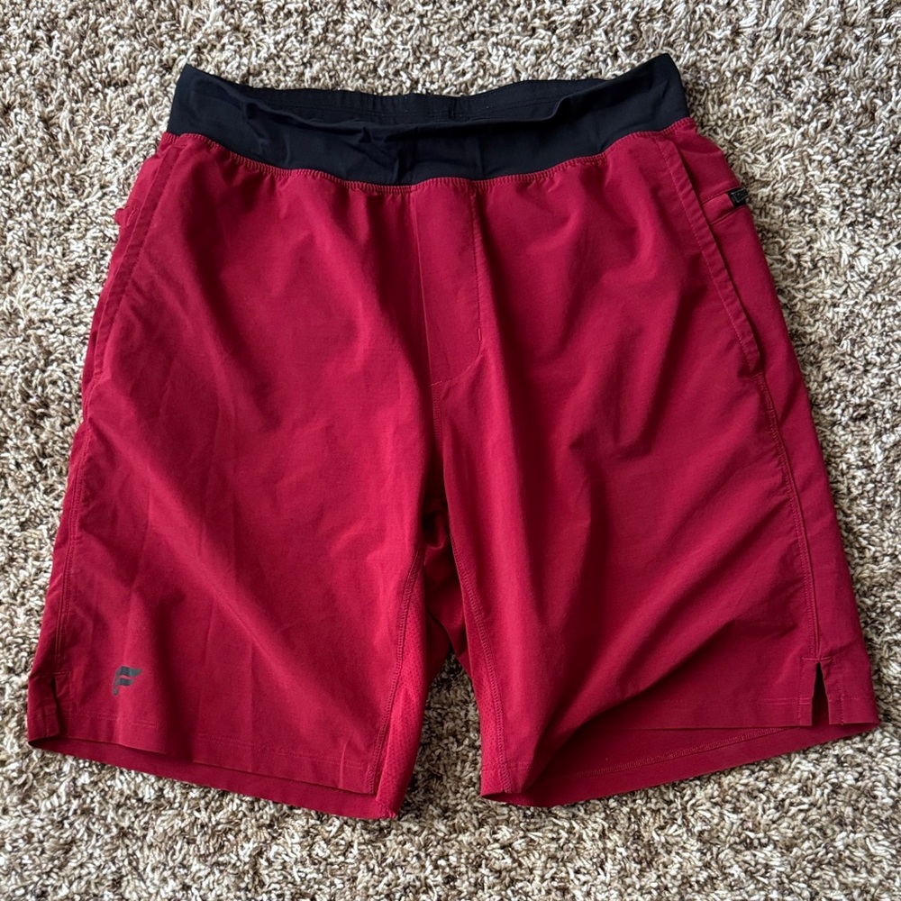 Fabletics Men Red Athletic Shorts